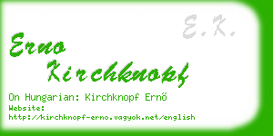 erno kirchknopf business card