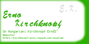 erno kirchknopf business card